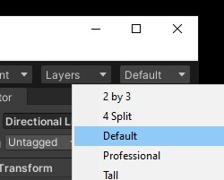 ‘Default’ layout option